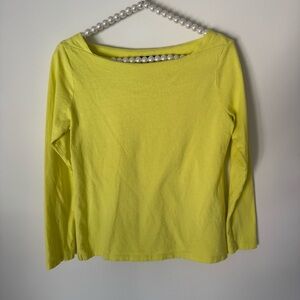 Lord & Taylor Chartreuse Long Sleeve Tee